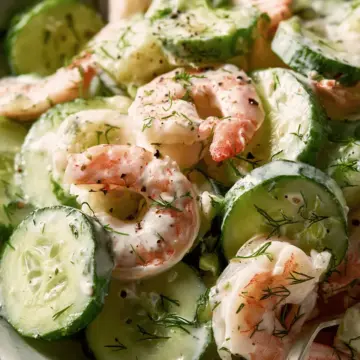 Creamy Cucumber Shrimp Salad