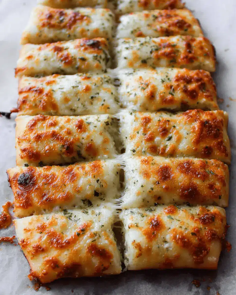 cheesy breadsticks made from pizza dough
