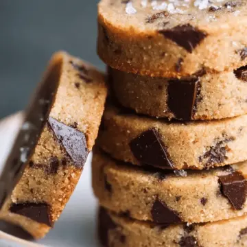 Espresso Chocolate Chip Shortbread Cookies