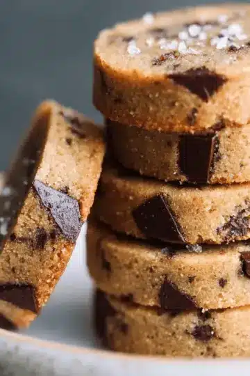 Espresso Chocolate Chip Shortbread Cookies