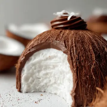 Coconut Dome with Chocolate Spread