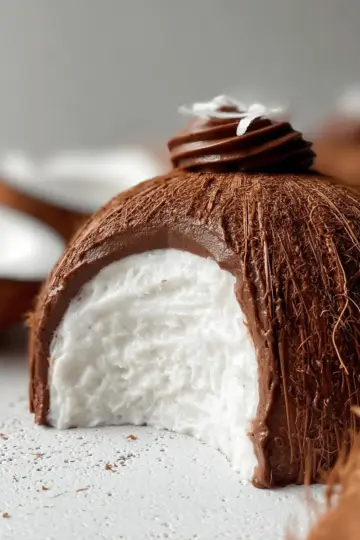 Coconut Dome with Chocolate Spread