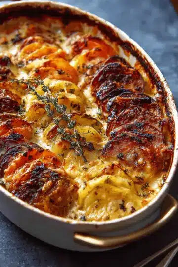 Cheesy Root Vegetable Gratin
