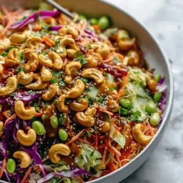 Cashew Crunch Salad with Sesame Dressing