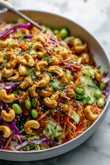 Cashew Crunch Salad with Sesame Dressing