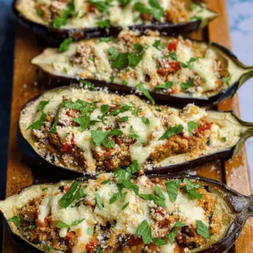 Vegetarian Stuffed Eggplant