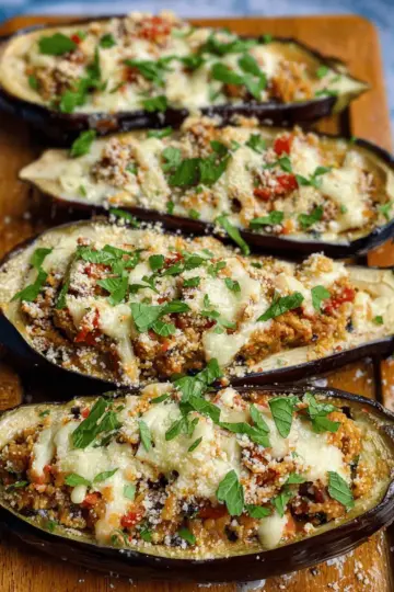 Vegetarian Stuffed Eggplant