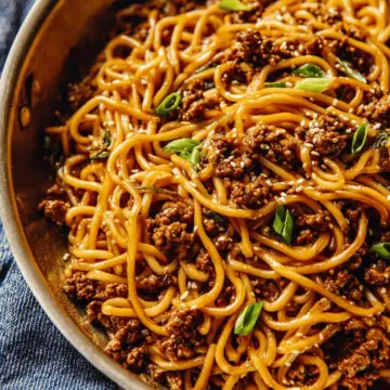 Mongolian Ground Beef Noodles