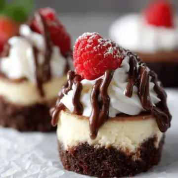Brownie Bottom Mini Cheesecakes