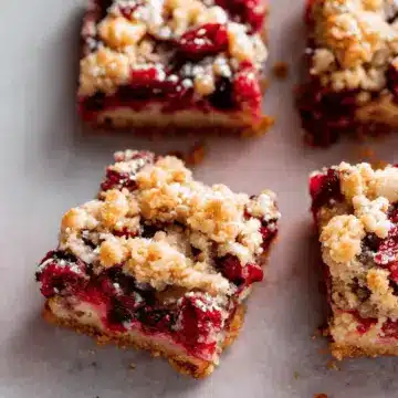 Cranberry Crumble Pie Bars