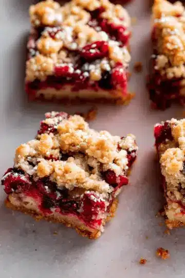 Cranberry Crumble Pie Bars