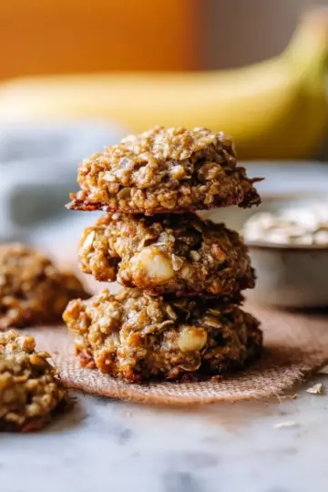 Healthy 3-Ingredient Banana Oatmeal Cookies