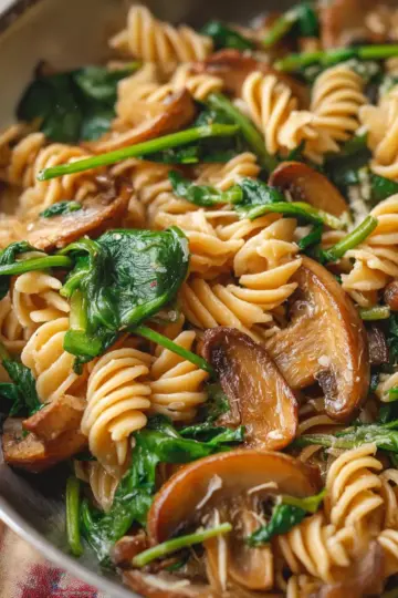 Mushroom Spinach Pasta