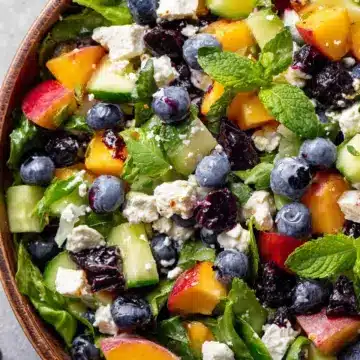 Blueberry Peach Feta Salad