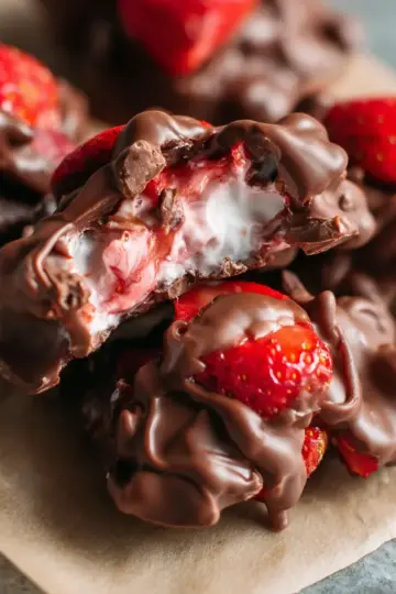 Chocolate Strawberry Yogurt Clusters