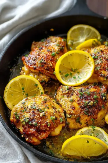 Easy Lemon Garlic Butter Chicken Thighs Recipe
