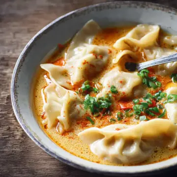 Thai Coconut Curry Dumpling Soup