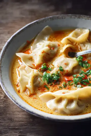 Thai Coconut Curry Dumpling Soup