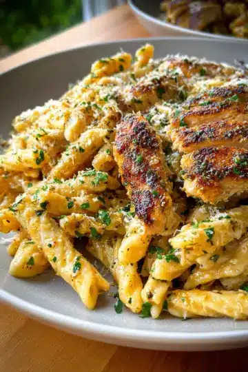 Garlic Parmesan Chicken and Pasta
