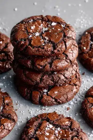 Best Ever Fudgy Salted Brownie Cookies