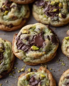 Pistachio Cream Chocolate Chip Cookies