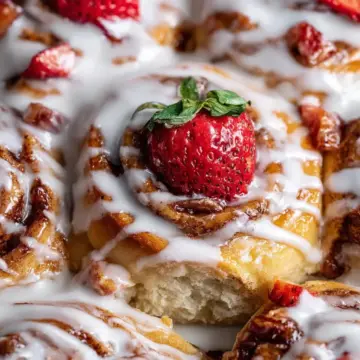 Strawberry Shortcake Cinnamon Rolls