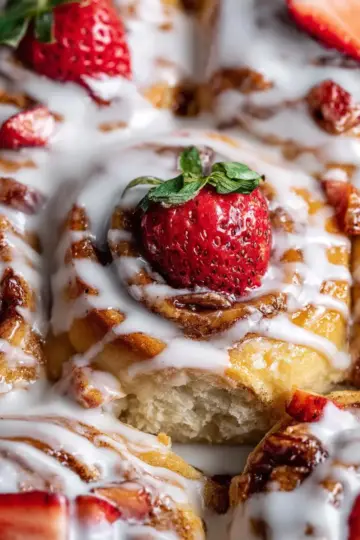 Strawberry Shortcake Cinnamon Rolls