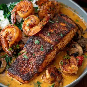 Cajun Salmon and Shrimp