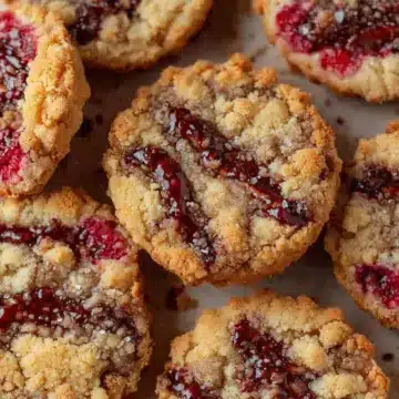 Raspberry Crumble Cookies