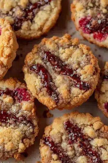 Raspberry Crumble Cookies