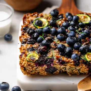 Zucchini Blueberry Baked Oatmeal