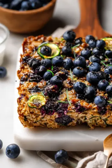 Zucchini Blueberry Baked Oatmeal