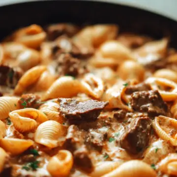 Creamy Beef and Shells