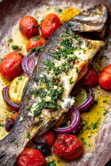 Greek-Style Roasted Branzino Recipe