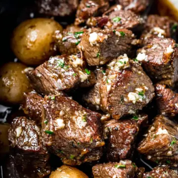 Slow Cooker Garlic Butter Beef Bites