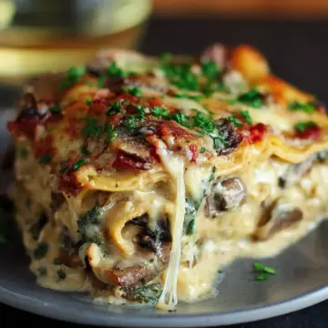 Mushroom Spinach Lasagna