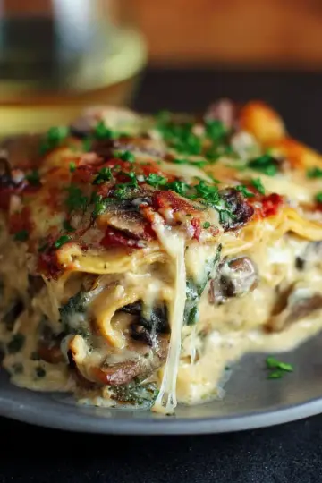 Mushroom Spinach Lasagna