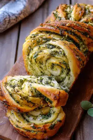 Swirled Garlic Herb Bread
