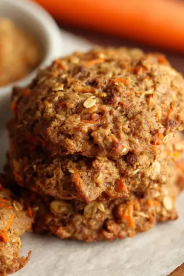 Healthy Carrot Cake Oatmeal Cookies