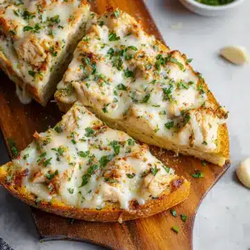 The Viral Chicken Alfredo Garlic Bread I'm Obsessed With