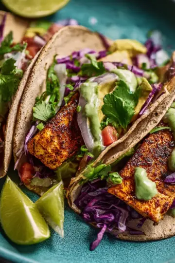 Mahi-Mahi Tacos with Avocado Sauce