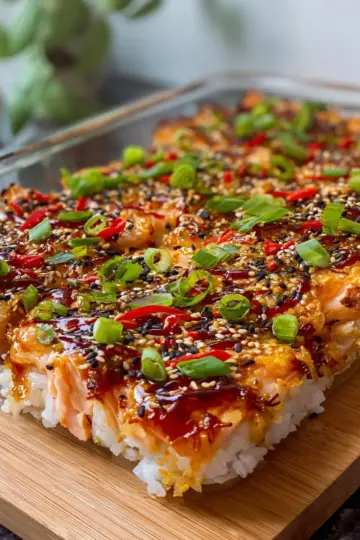 How to Make Salmon Sushi Bake