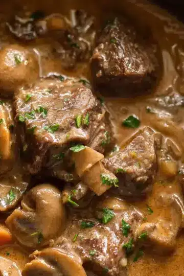 Slow Cooker Beef Stroganoff Stew