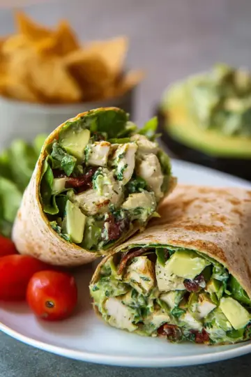 Avocado Chicken Salad Wraps