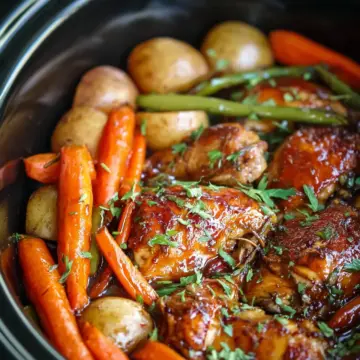 Slow Cooker Honey Garlic Chicken and Veggies