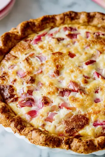 Quick and Easy Rhubarb Custard Pie