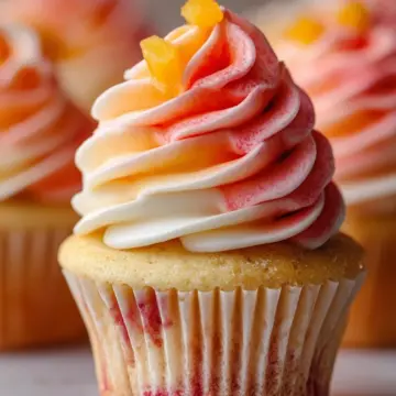 Mango Strawberry Sunset Cupcakes Recipe