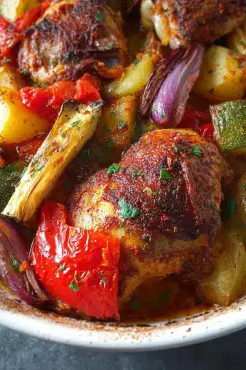 Roasted Chicken and Vegetables Turkish Style