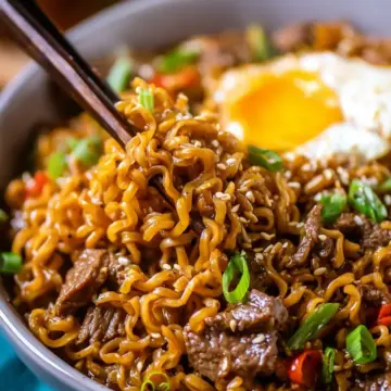 Slow Cooker Beef Ramen Noodles