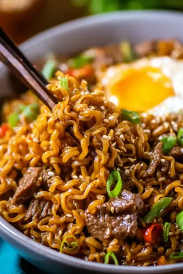 Slow Cooker Beef Ramen Noodles